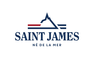 SAINT JAMES ne╠ü de la mer RVB-Bleu-fond blanc