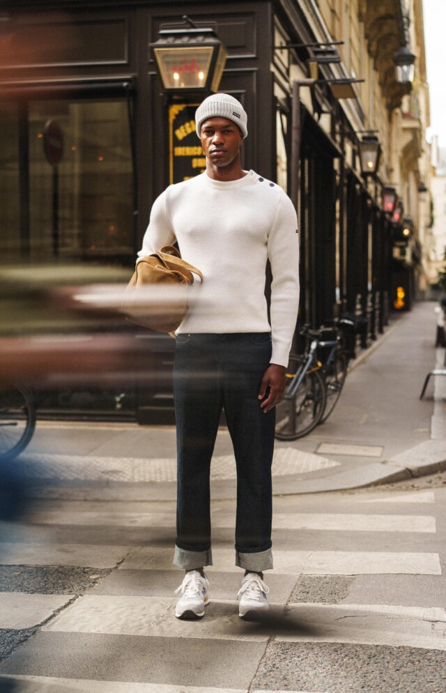 SAINT-JAMES-pull-ecru-homme
