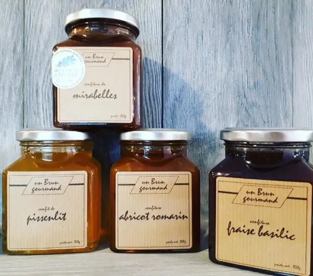 Un brun gourmand les confitures