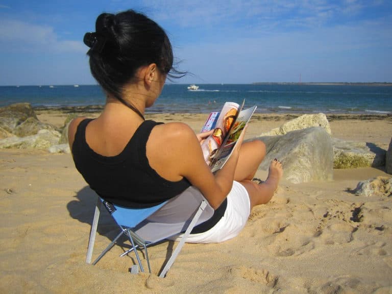 Le dossier de plage pliable