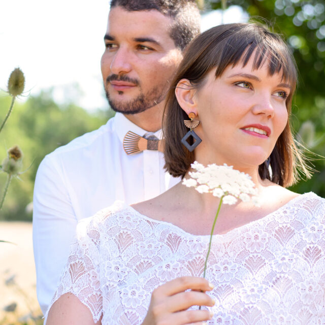 Martho - Noeud papillon et boucles d'oreilles