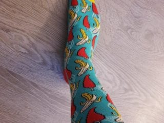 Quanailles modèle piment banane Quanailles la chaussette piment et banane