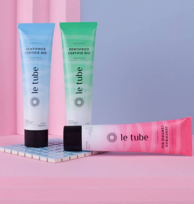 Le Tube-produit phare les 3 dentifrices