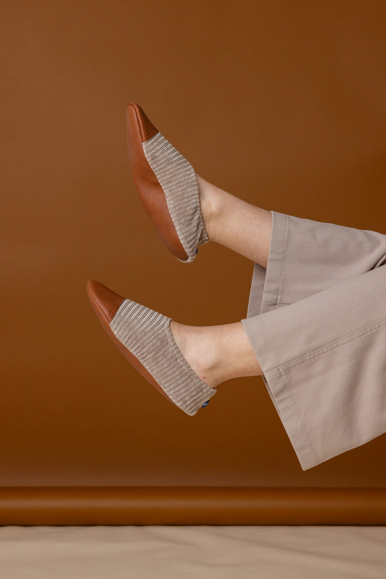 chaussons souples Les Petits Velours Noisettes