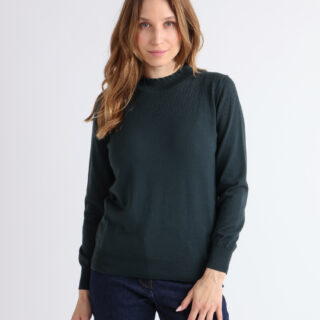 Pull femme en laine mérinos made in France
