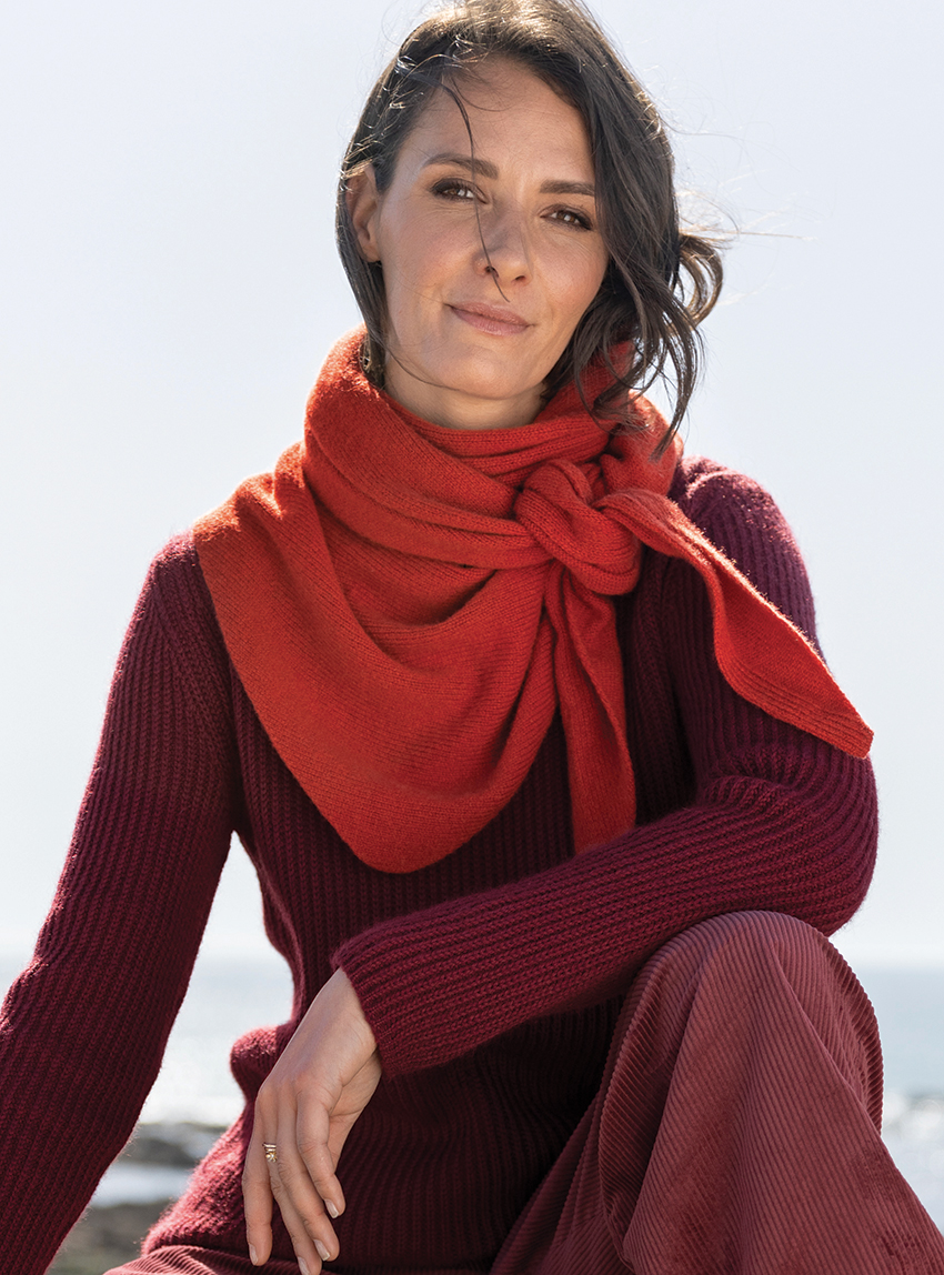 Echarpe pointe en laine