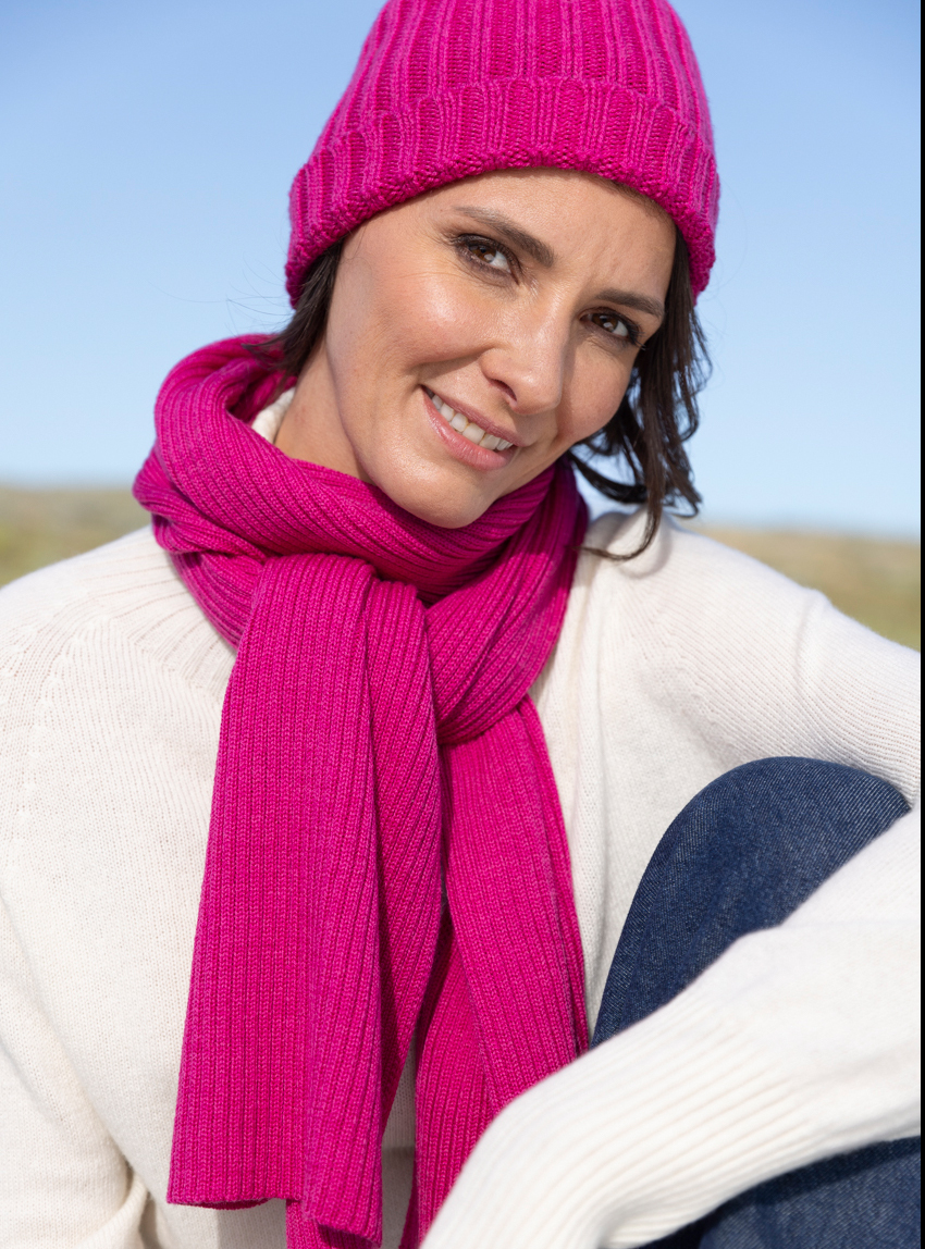 Écharpe en 100% laine mérinos – Douceur précieuse & maille raffinée