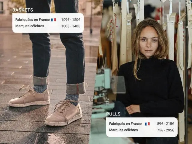 made in france fourchette prix article baskets pulls Baskets Caruus et pull Le Minor