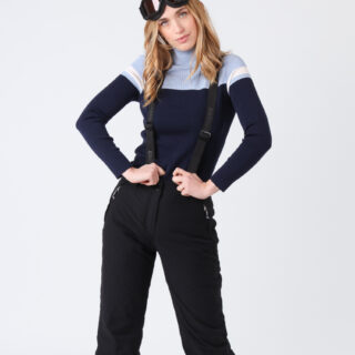 Pull chaussette col roulé femme, 100% laine mérinos - Fabriqué en FRANCE.