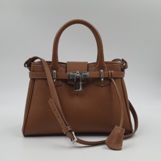 Sac à main Mini Vendôme en cuir grainé pleine fleur Maison Berthille