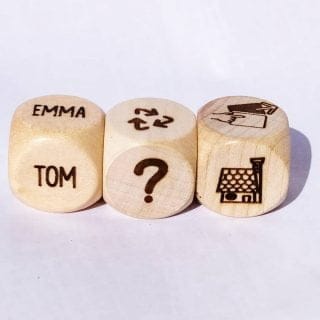 Des dés en bois à personnaliser Des dés en bois à personnaliser