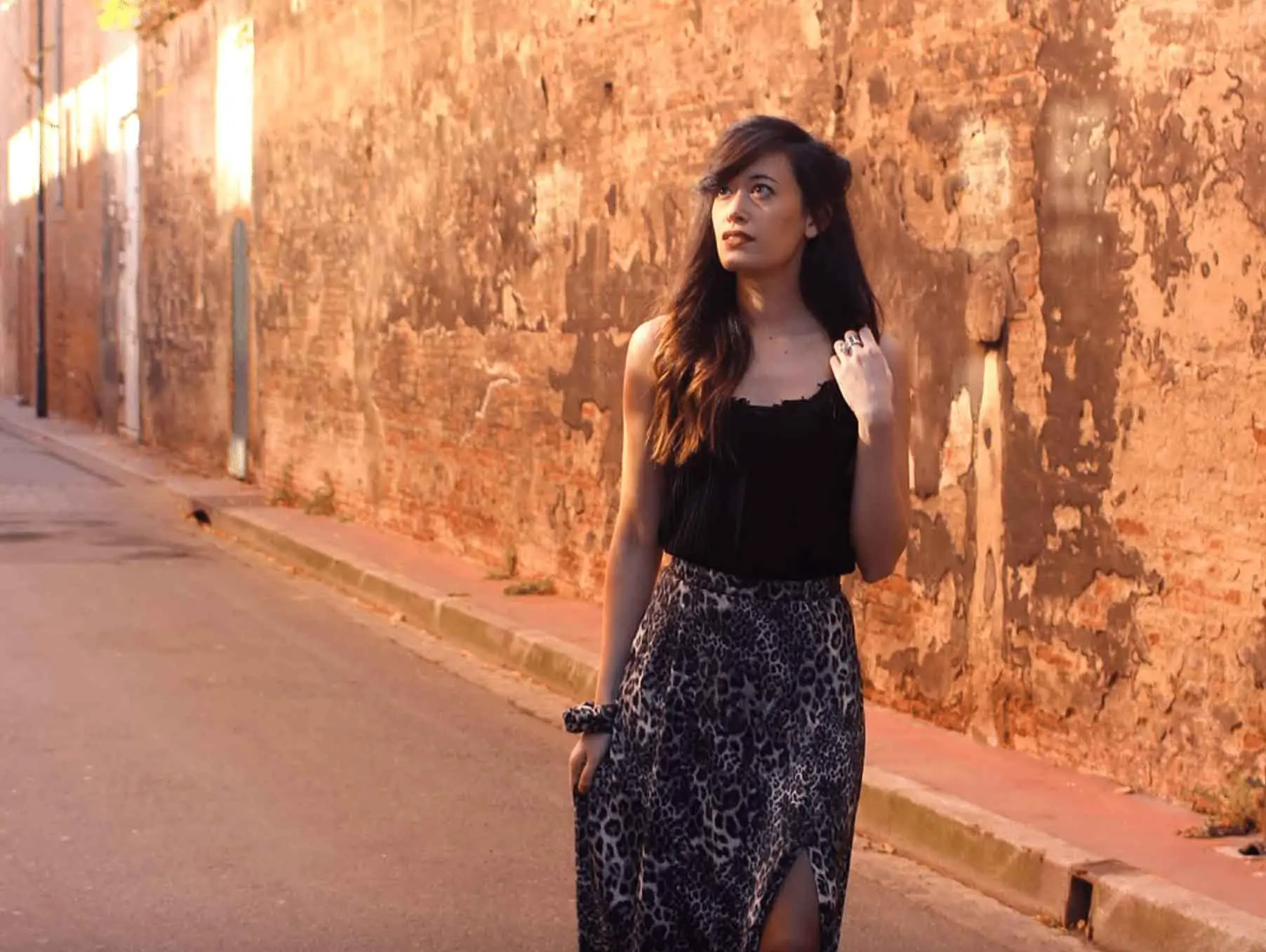 La jupe fendue motifs Léopard Émilie Prose