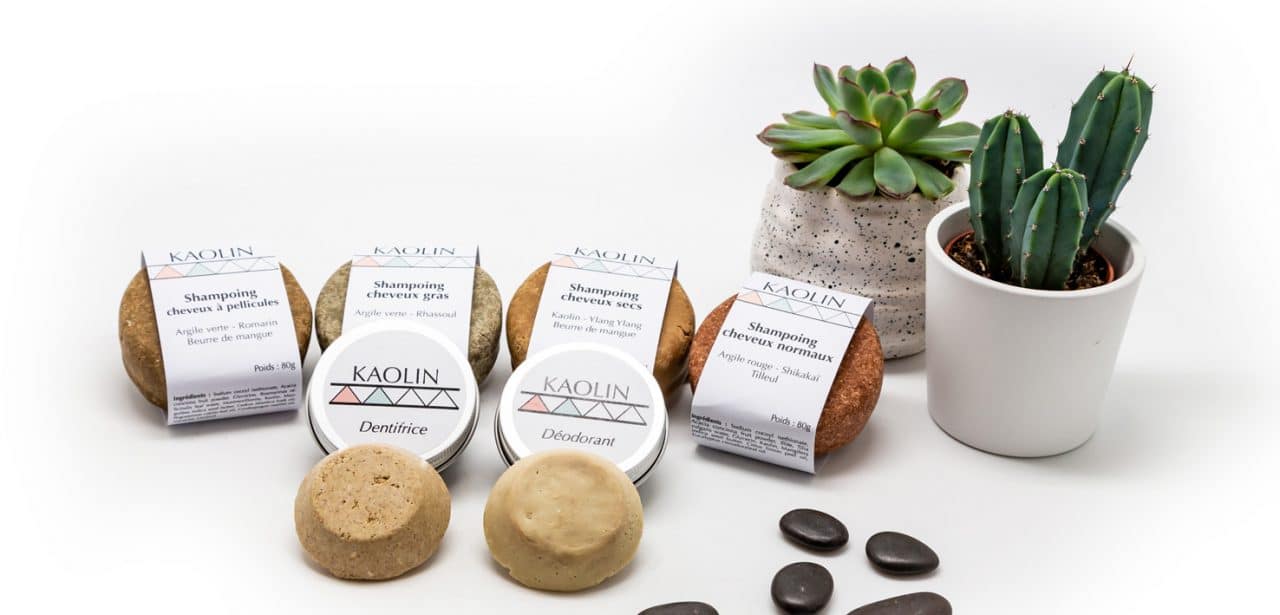 Kaolin la gamme de cosmétiques solides