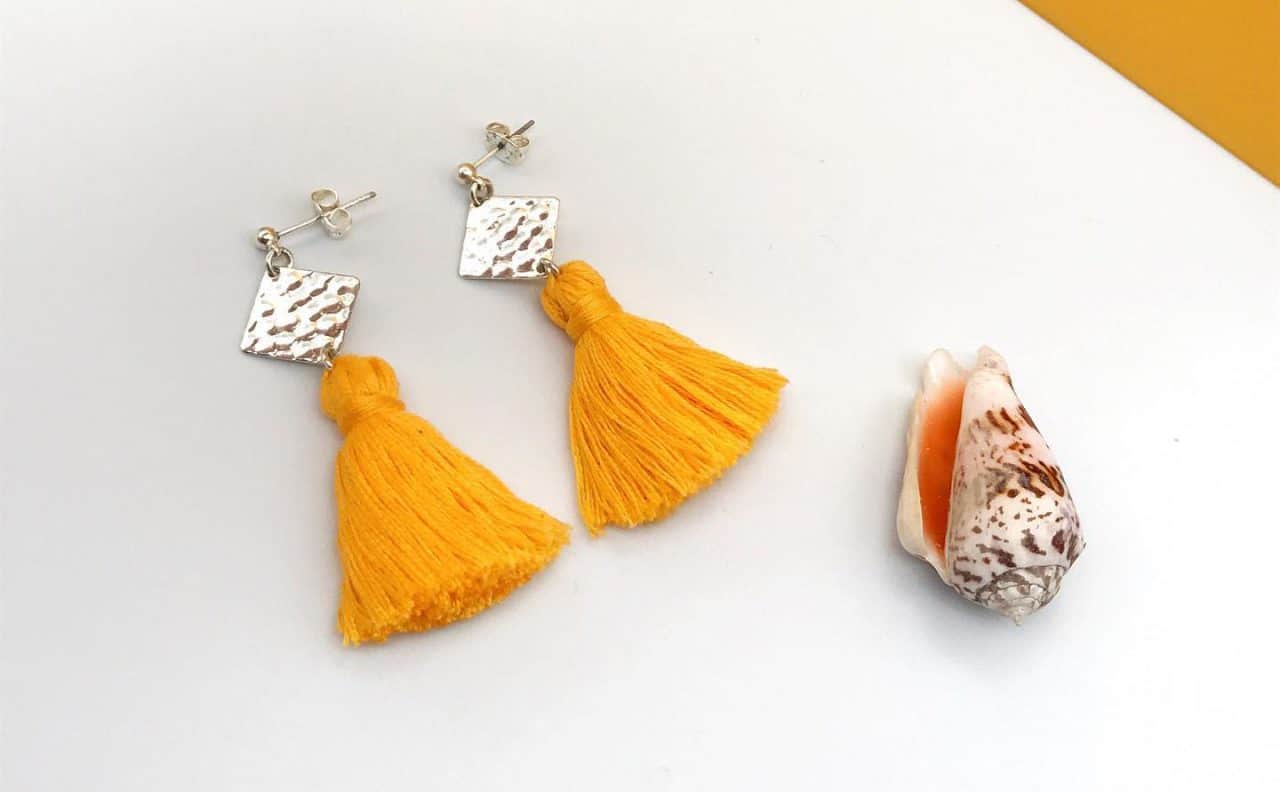 Boucles d'oreilles jaune Nelemia