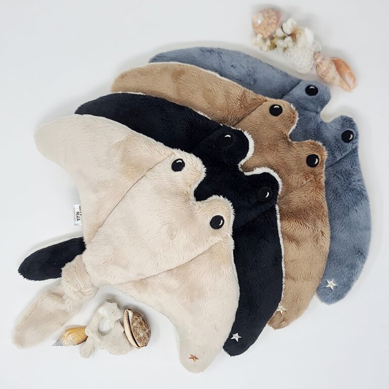 doudou plat Renata la raie manta 4 coloris