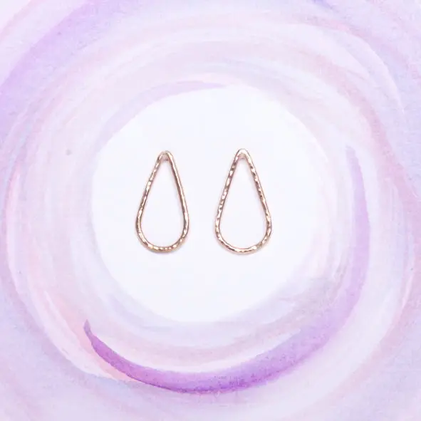 Céline Lareynie Joaillerie Éthique - Boucles d’oreilles – Petites Gouttes d’or rose