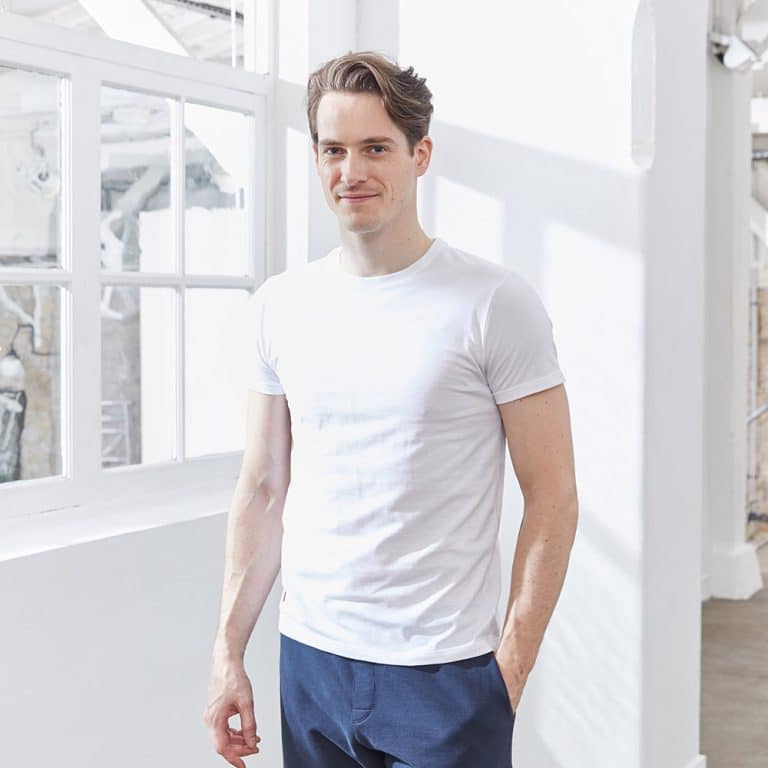Le t-shirt blanc en coton Le slip Français