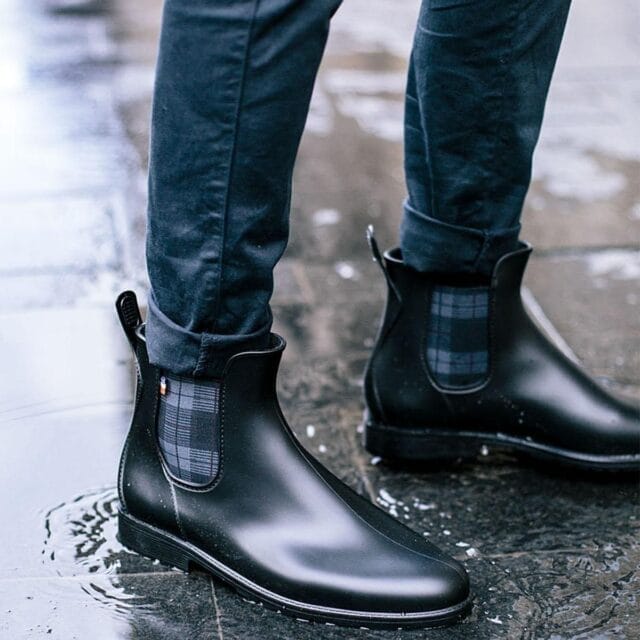 Les bottines de pluie noires Montlimart