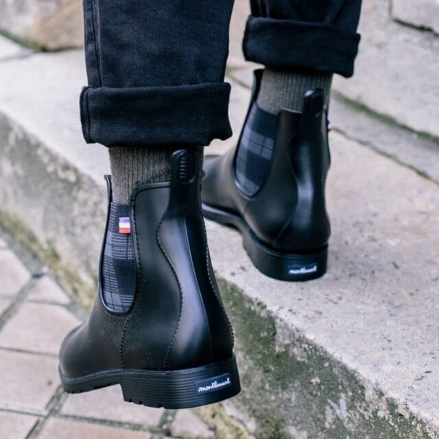 Les bottines de pluie noires Montlimart