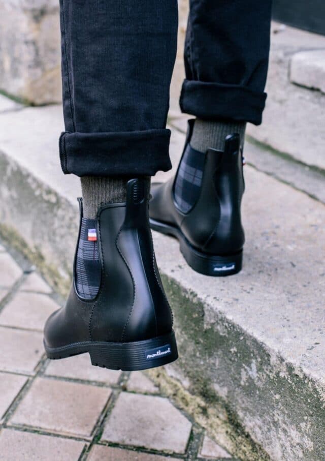 Les bottines de pluie noires Montlimart
