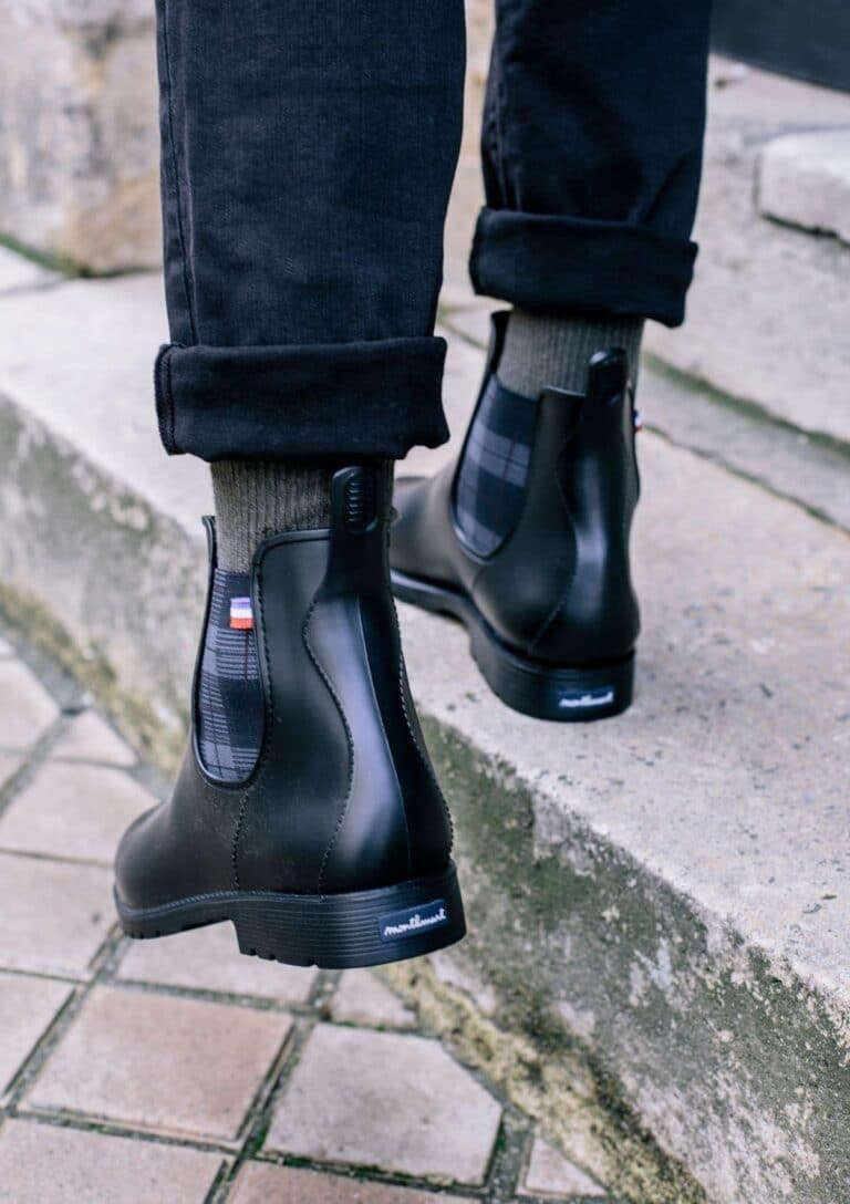 Les bottines de pluie noires Montlimart