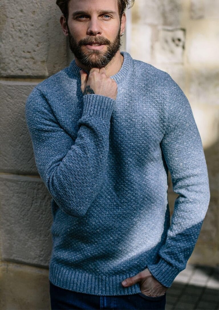 Montlimart pull generation bleu Le pull génération en matières recyclées Montlimart