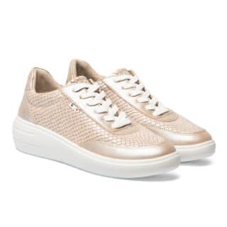 Baskets femme Navelli dessus cuir champagne par la marque TBS TBS - Baskets femme Navelli dessus cuir champagne