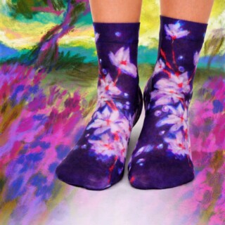 socquette "champs de lavande"