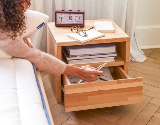 Kipli - Table de chevet bois massif