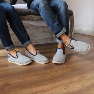 JULES & JENN - Charentaises blanches et bleues