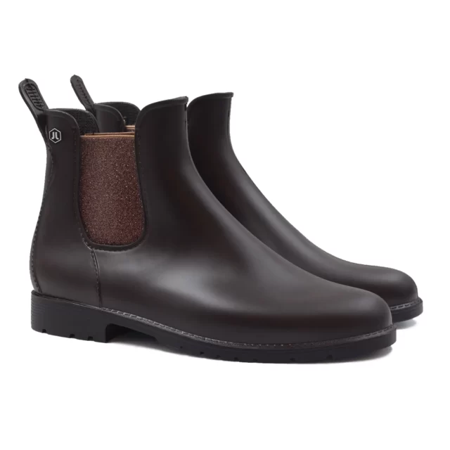 Jules et Jenn - Bottines de pluie marron & bronze