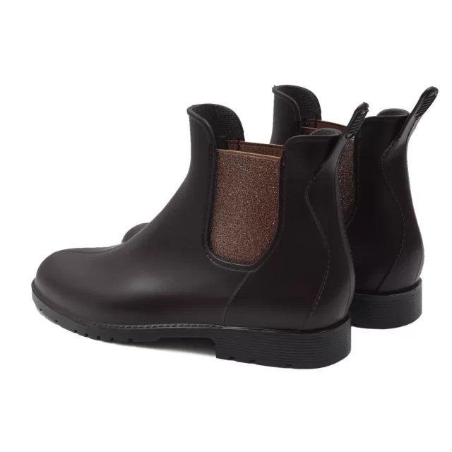 Jules et Jenn - Bottines de pluie marron & bronze