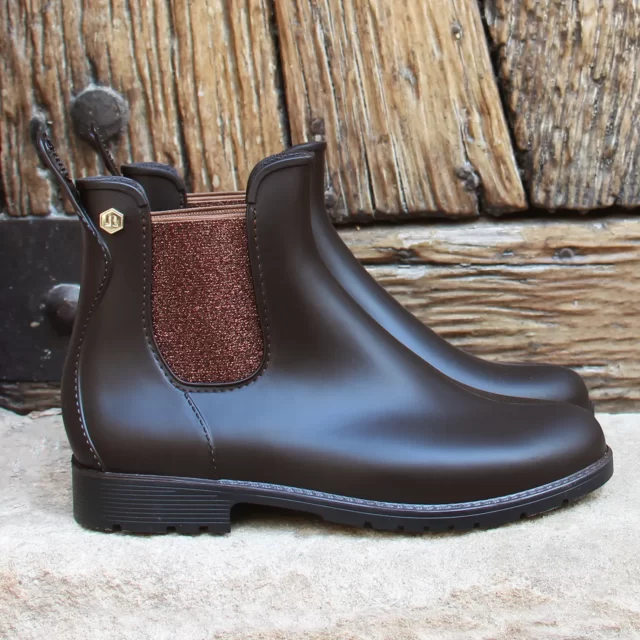 Jules et Jenn - Bottines de pluie marron & bronze