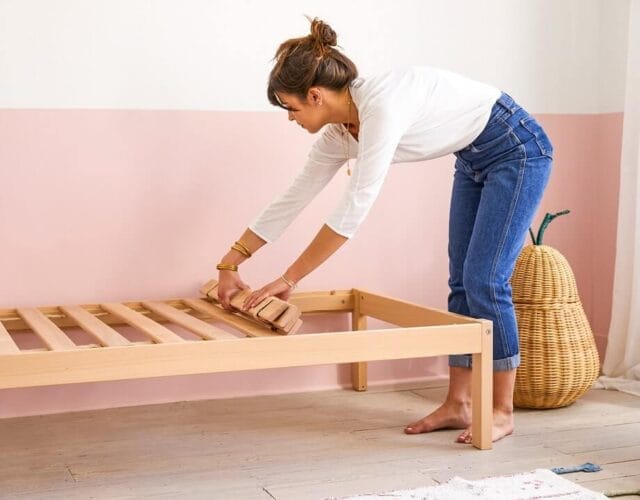 Lit cabane en bois massif