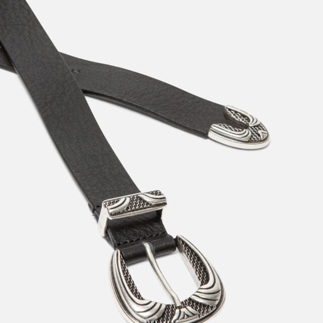 Ceinture cuir noir mixte Keith