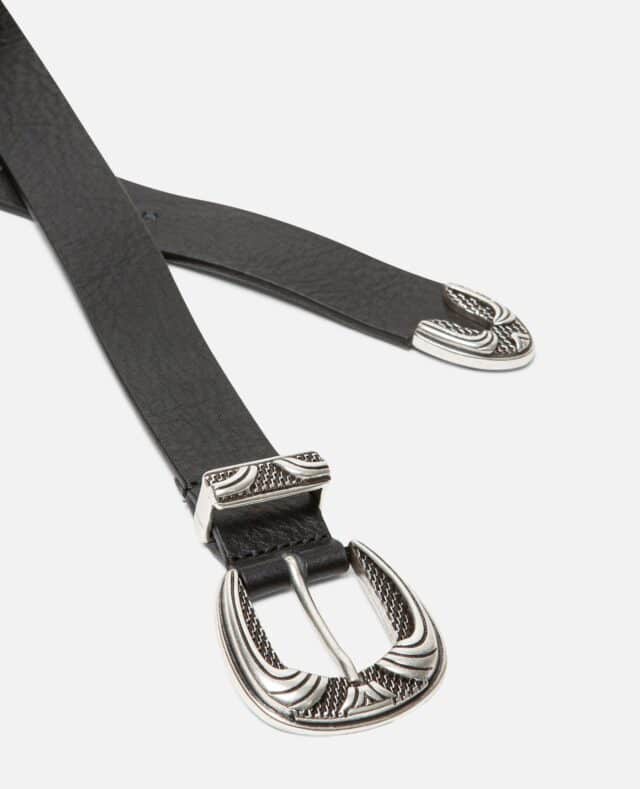 Ceinture cuir noir mixte Keith