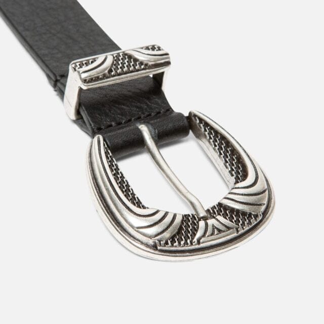 Ceinture cuir noir mixte Keith