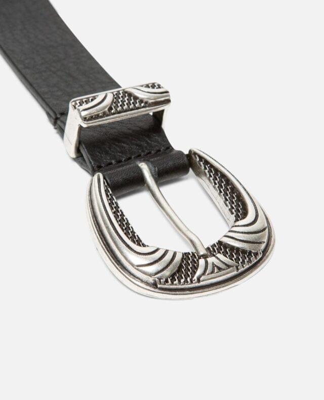 Ceinture cuir noir mixte Keith