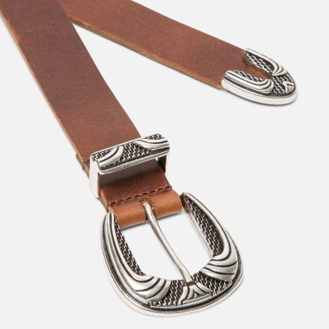 Ceinture cuir noisette mixte Keith