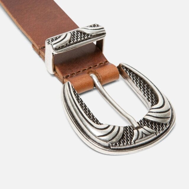 Ceinture cuir noisette mixte Keith