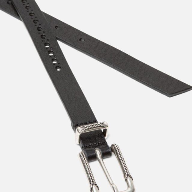 Ceinture femme cuir noir Janis