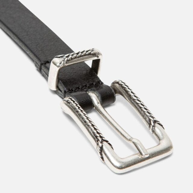 Ceinture femme cuir noir Janis