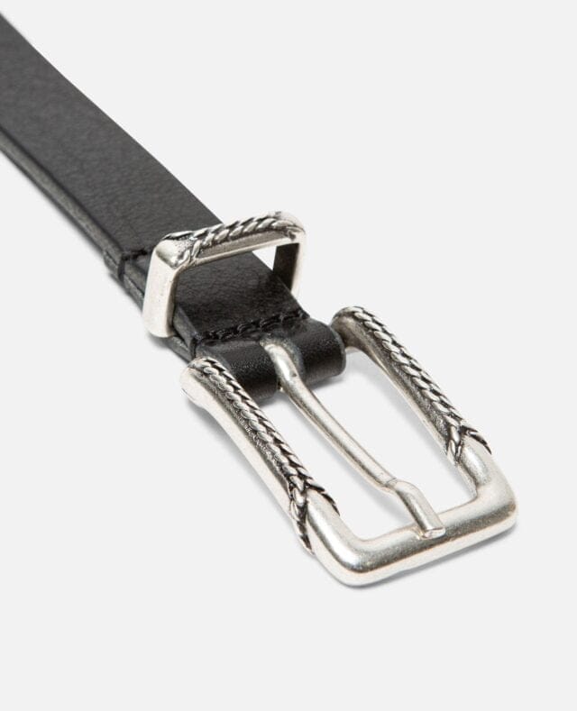 Ceinture femme cuir noir Janis