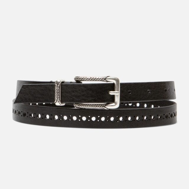 Ceinture femme cuir noir Janis