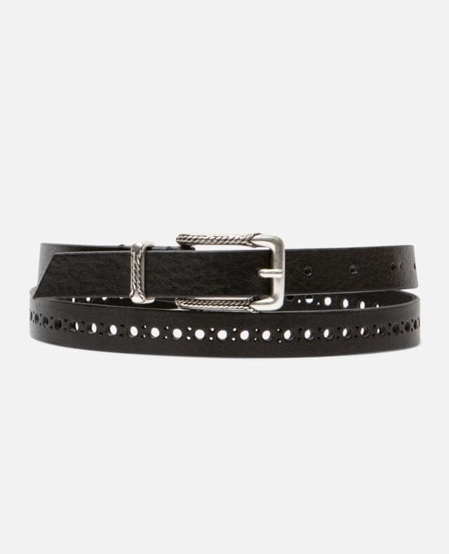 Ceinture femme cuir noir Janis