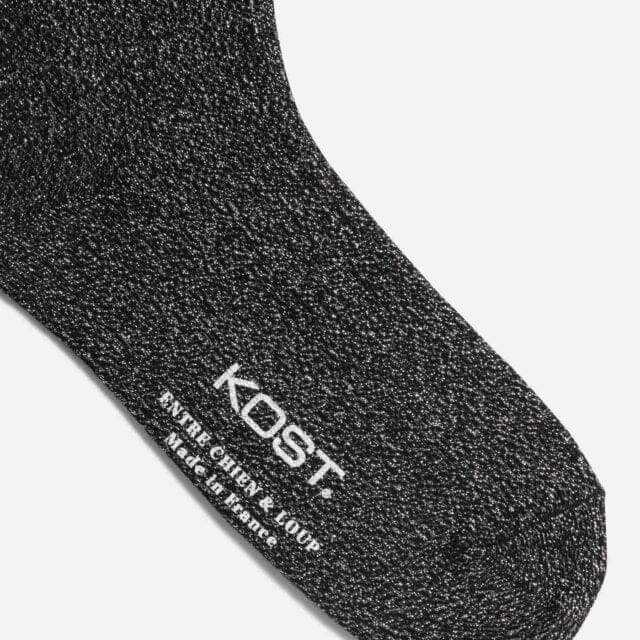 Chaussettes coton femme Golden Hour noir et argent