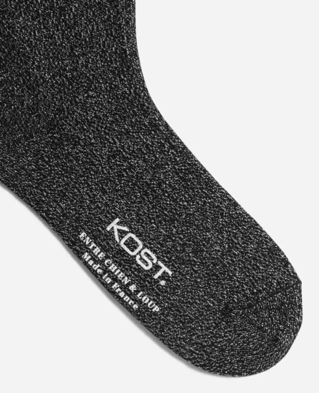 Chaussettes coton femme Golden Hour noir et argent