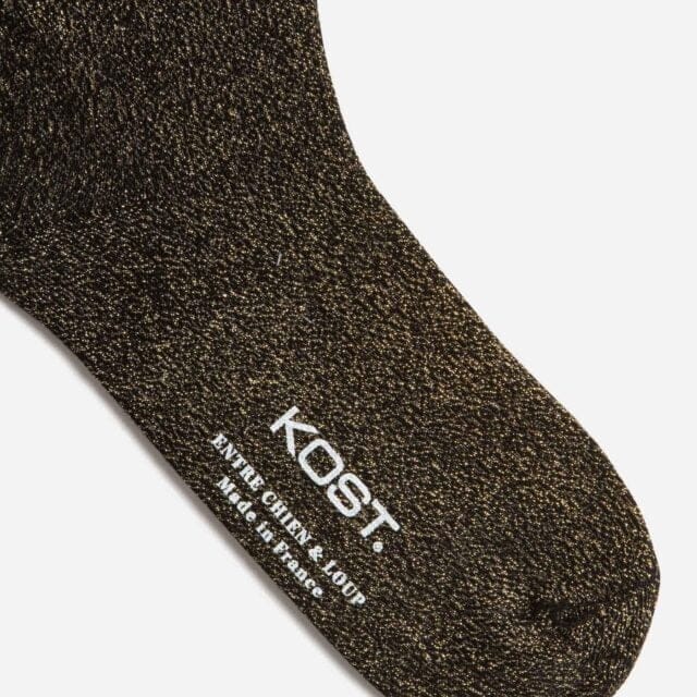 Chaussettes coton femme Golden Hour noir et or