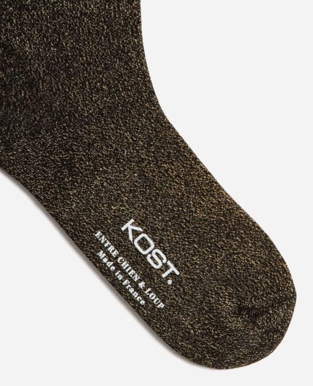 Chaussettes coton femme Golden Hour noir et or
