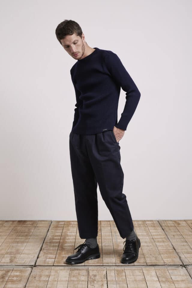 Pull traditionnel militaire en pure laine pour homme